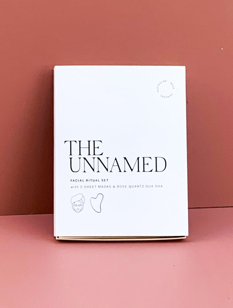 The Unnamed Facial Ritual Set Box with Pink Background