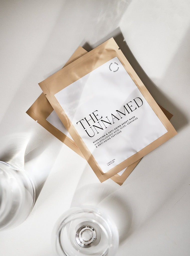 The Unnamed Hydrating Face Sheet Masks with Glass of Water